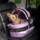 Pet Gear No-Zip View 360 Ultra Lite Pet Safety Carrier & Car Seat for Small Dogs & Cats Push Button Entry, 15", Bright Lilac