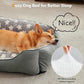 SIWA MARY Medium Dog Bed - Washable, Orthopedic, Soft Calming Puppy Bed, Fluffy Durable Pet Bed with Non-Slip Bottom - M(30"x24"x9") Dark Grey