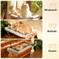 Oversized Cat Window Perch, 31.5 x 14.96 in, Cat Window Hammock with Plush Bolster for Large Felines and Multi Felines, Adjustable Cats Bed for Windowsill, Bedside, Cabinet & Drawer (Gray)
