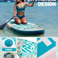 Inflatable Paddle Board 11 '* 34 "* 6" Extra Wide Sup Board, 420lb Capacity Paddle Board for Adults, Suitable for Sea and Lakes, 2+1Family Board