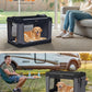 Feandrea Collapsible Dog Crate, 36-Inch Portable Dog Travel Crate for Large Dogs, Oxford Fabric Pet Carrier with 4 Mesh Doors, Handles, Storage Pocket, Water Bottle Holder, Ink Black UPDC019B01