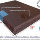 Dogbed4less Extra Large Orthopedic Memory Foam Dog Bed for Large Dogs with Durable Waterproof Internal Case, Removable Washable Denim Cover and Bonus Pet Bed Cover, 47X29X4 Fits 48X30 Dog Crate, Blue