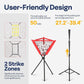 VIVOHOME Baseball Softball Hitting Net with Large Ball Collection System, 7 x 7 ft Baseball Batting Pitching Net with Tee, 2 Strike Zone, Carry Bag