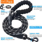 Heavy Duty Dog Leash - Comfortable Padded Handle, 5 ft Long - Dog Leashes for Small Medium Large Dogs (Leash+Collar L Neck 20"-25", Black)