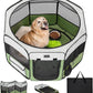 PETSFIT 45.5" Dog Playpen Indoor/Outdoor-Jump-Proof 28.5" Height with Removable Waterproof Mat & Zippered Roof | RV, Camping, Travel Dog Pen | Whelping & Cat Observation Space(45.5"L x 45.5"W x 28.5H)
