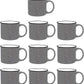 DISCOUNT PROMOS Ceramic Campfire Coffee Mugs 13 oz. Set of 10, Bulk Pack - Perfect for Tea, Espresso, Cappuccino, Hot Cocoa - Grey