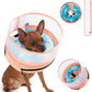 Inflatable Dog Cone Collar with Enhanced Anti-Licking, Soft Neck Donut for Dogs Cats, Recovery Pet Cone Collar After Surgery for Large Medium Small Dogs (Donut Blue, Small)