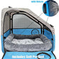 Large Portable Pet Crate for Car Travel, 24"x22"x25" Foldable Dog & Cat Carrier with Secures Seatbelt & Headrest Strap, Oxford Soft-Sided Pet Kennel with Removable Bed for Medium & Large Pets