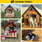 Outdoor Dog House, Waterproof Puppy Shelter Indoor Doghouse with Elevated Floor, Anti-Bite Design Dog Home for Small Medium Dogs with Porch
