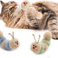 Interactive Natural 3 PK Catnip Toy, with Rattle, Bite Resistant, for All Ages Indoor Cat, Soft Caterpillar Toys, Fluffy Kitten Toy