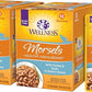 Wellness Healthly Indulgence Morsels Adult Wet Cat Food, Natural, Protein-Rich, Grain Free, 3 Ounce Pouch, 24 Pack, (Turkey & Duck)