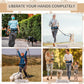 Hands-Free Waist Leash with Pouch for Two Dogs,Reflective Stitching, Dual Handle & Bungee Retractable Design – Ideal for Medium to Large Dogs (Blue) – Dog Walking Accessories