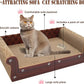 Scratching Sofa, Couch Shaped Thick Scratching Cardboard, Lounge Bed for Indoor Rest&Play, Sofa Scratcher Pad (Brown, 22.4" L X 12.2" W X 6.3" H)