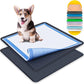 TidyFriend 2 Pack Dog Pee Pad Holder Tray Fits for 24” x 24” Wee Wee Pee Pads - Stable Grip, Raised Edges, Quick-Wipe Silicone Surface Dog Potty Tray Holder for Indoor Flooring Protection (Black)