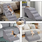 Dog Stair Steps for High Beds 36 inches Tall, 33D Foam Dog Ramp for Bed 32 inches, 7-Step Pet Stair Steps for Small Large Dogs for Bed Climbing, Non-Slip Dog Steps for Older Dogs/Cats, Grey