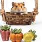 TEEWY Guinea Pig Chew Toys, Prevent Teeth Overgrowth, Natural Vegetables and Timothy Grass, Hamster Chew Toys, Chinchillas, Gerbils, Ha, Rabbit Rodents Teeth Care, Fruits & Vegetables & Basket Set
