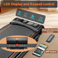 7.8MPH Incline Treadmill for Home, Walking Pad with Handle Bar, Under Desk Compact Treadmill with 350 Lbs Capacity, LED Display & APP, Remote Control, 3.0HP
