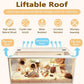 Prolee Hamster Cage with Legs Chew Proof Hamster Habitat Guinea Pig Cages, Hamster House, Hamster Cages and Habitats (32" L x 16" W x 40" H, Thick Wood Roof)