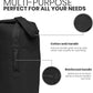 WHITEDUCK Top Load Canvas Folding Duffel Bag, Water Resistant Army Style Shoulder Bag for Men and Women- Gym, Sports, Travel, Hiking, Camping, Backpacking (Large 25" x 42",Black)