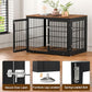 42 Inch Heavy Duty Dog Crate Furniture for Large and Medium Dogs, Decorative Pet House End Table, Wooden Cage Kennel Furniture Indoor, Rustic Brown