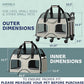 Katziela Pet Carrier - Airline Compliant Dog Carrier - TSA Approved Pet Carrier for Small Dogs and Cats - Soft FAA Travel Airplane Dog Carrier Luggage (Grey/Brown-Pro)