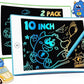 TEKFUN Toys for Kids, 10in 2 Pcs LCD Kids Writing Tablet Erasable Doodle Board Reusable Drawing Pad for Kids Boys with Anti-Lost Stylus, Car Trip Blue Toys Christmas Birthday Gift for Ages 3 4 5 6 7