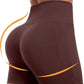 CHRLEISURE Women's 4 Packs Workout Gym Shorts, High Waisted Butt Lifting Scrunch Butt Seamless Booty Shorts