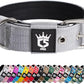TSPRO Tactical Dog Collar 1.25 Inch Wide Thick Dog Collars with Heavy Duty Metal Buckle, Durable, Strong, Adjustable for Small Dogs (Silver S)