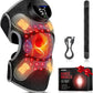 Upgraded PRO Red Light Therapy Knee Brace & 4 Vibration Massage - Wireless Rechargeable Controller, 660nm&850nm Red Light Therapy Heated Device for Knee/Elbow/Shoulder Pain