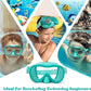 Kids Swim Goggles 180° Snorkel Diving Mask with Nose Cover, Anti-Fog Kids Swimming Goggles with Elastic Fabric Strap for Kids Boys Girls