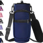32 40 oz Water Bottle Carrier with Strap, Neoprene Water Bottle Sleeve Bag with 2 Pockets Insulated Flask Sling Holder for Walking Hiking Gym