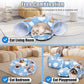 Cat Tunnel Bed, Cat Tunnels for Indoor Cats with Washable Circle Cushion, Multifunctional Peekaboo Cat Cave Donut Tubes Tunnel for Cat Kitty Kitten Puppy Rabbit Ferret (Sky Blue)
