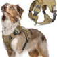 rabbitgoo Tactical Dog Harness Medium Sized Dog, No Pull Military Service Vest with Handle & Molle, Easy Control for Training Walking, Adjustable Reflective Straps, Brown, M