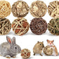 VESPRO Bunny Chew Grass Balls, (8 Pcs) Rolling Chew Toys for Small Animals, Natural Chew Grass Toys and Bunny Treats for Rabbits, Guinea Pigs, Chinchillas, Hamsters, Mice Teeth Grinding