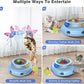 Automatic Interactive Cat Toys for Indoor Cats & Bored Adults - Kitten Toys with Fluttering Butterfly, Ambush Feather & Track Balls - Exercise & Stimulation for Playful Cats (Sky Blue)