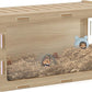 PawHut Hamster Cage with Easy View Acrylic Panels, Small Animal Cage with Air Vents & Openable Roof, Large Habitat for Dwarf, Gerbil, Guinea Pig, Rat, 39" x 20" x 18.5", Oak