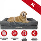 The Dog’s Bed, XL Grey Fur 43.5x34,Memory Foam, Pain Relief: Arthritis, Hip & Elbow Dysplasia, Post Surgery, Lameness, Supportive, Calming, Waterproof Washable Cover, Veterinary Approved