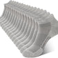 BAMBOO COOL Men's Ankle Socks Athletic Cushioned Moisture Wicking, Running Socks Arch Support Breathable, Heel Tab 8 Pack