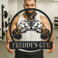 Custom Name Gym Metal Sign Personalized Fitness Wall Art Decor for Home, Workout Room, Garage, Powerlifting Center, Motivational Gift for Women, Men, Dad, Papa, Grandpa, Mother, Sister, Girls