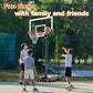 Basketball Hoop 44 Inch Backboard Protable Basketball Hoop Outdoor, 4.8-10ft Height Adjustable Basketball Goal System for Kids Youth Adults Play in Backyard/Courts/Indoor