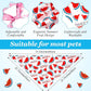 Weewooday 50 Pcs Fruit Dog Bandanas Bulk for Dogs Soft Bibs Adjustable Triangle pet Bandana for Small Medium Large Costume(Fruits Pattern, 31.5 x 21.7 x21.7 Inch)