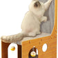 Cat Scratcher, Cat Scratching Board, L Shaped Vertical Cat Scratcher for Wall and Couch Protection, Cat Cardboard Scratcher with 4 Ball Toys for Indoor Cats