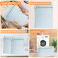 4-Piece Blue Medium Durable Organic Cotton Mesh Laundry Bags with Sturdy Zippers and Breathable Mesh are Delicate Laundry Bags for Underwear, Clothes, Pants and Socks