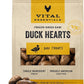 Vital Essentials Duck Hearts Dog Treats, 10 oz | Freeze-Dried Raw | Single Ingredient | Premium Quality High Protein Training Treats | Grain Free, Gluten Free, Filler Free