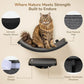 Cat Wall Shelves for Large Cats Set, Grey Curved Wall Sisal Bed and 2 Floating Wall Sisal Steps, Wall Mounted Climbing Shelves for Sleeping, Playing, and Lounging