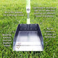 Aluminum Telescoping Metal Handled Poop Tray with Rake Sturdy Lightweight Pooper Scooper Extends 43" Long Scoop Great for Large & Small Dogs (2154)