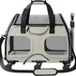 Katziela Pet Carrier - Airline Compliant Dog Carrier - TSA Approved Pet Carrier for Small Dogs and Cats - Soft FAA Travel Airplane Dog Carrier Luggage (Grey/Brown-Pro)
