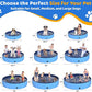 39.5" x 12" Foldable Dog Pool - Collapsible Hard Plastic Kiddie Pool for Dogs & Kids, Non-Slip Pet Bath Tub for Outdoor Backyard Use, Lightweight & Portable (Blue)