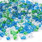 Keedolla Aquarium Glass Pebbles Stones Fish Tank Rocks Gravel, Green Mix Glass Gemstones Fish Bowl Rocks for Vase Fillers, DIY Crafts, Home Decor - 15 Oz, 6-9mm