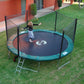 Happy Trampoline Round Trampolines 14 FT, 15 FT, 16 FT - ASTM Approved - Outdoor Gymnastic Trampolines for Adults and Kids with Net Enclosure